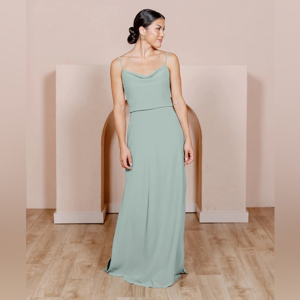 Bridesmaid Revelry Skye Chiffon Dress in Sage